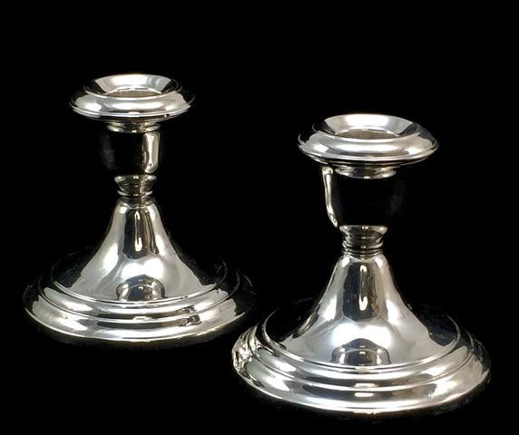 An Elegant Pair of Gorham Sterling Silver Candlesticks (1 of 4)