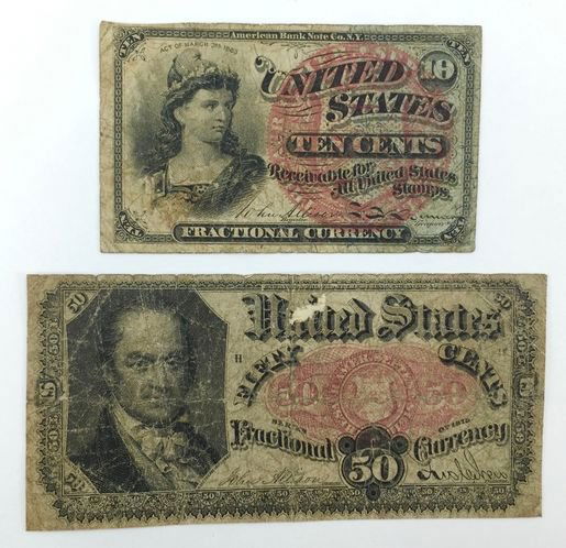 Two Piece US Fractional Currency (1 of 2)