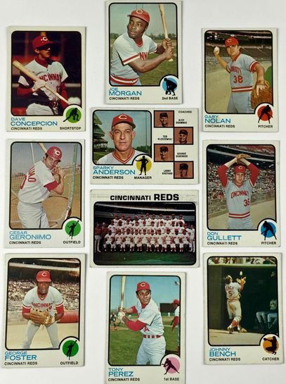Set of 10 1972 Cincinnati Reds Baseball Cards (1 of 10)