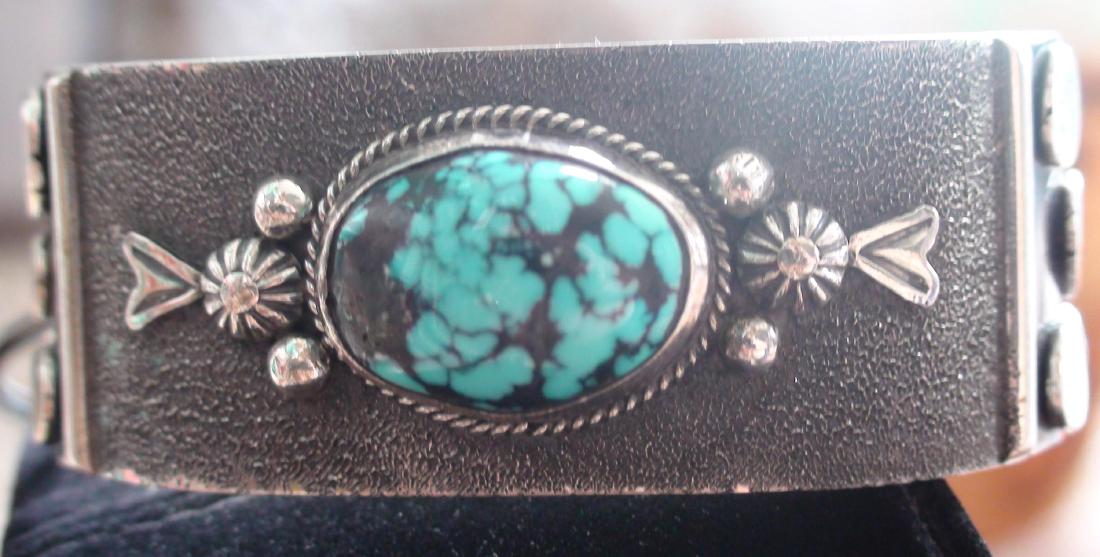 Native American Navajo Sterling Turquoise Bracelet (1 of 8)