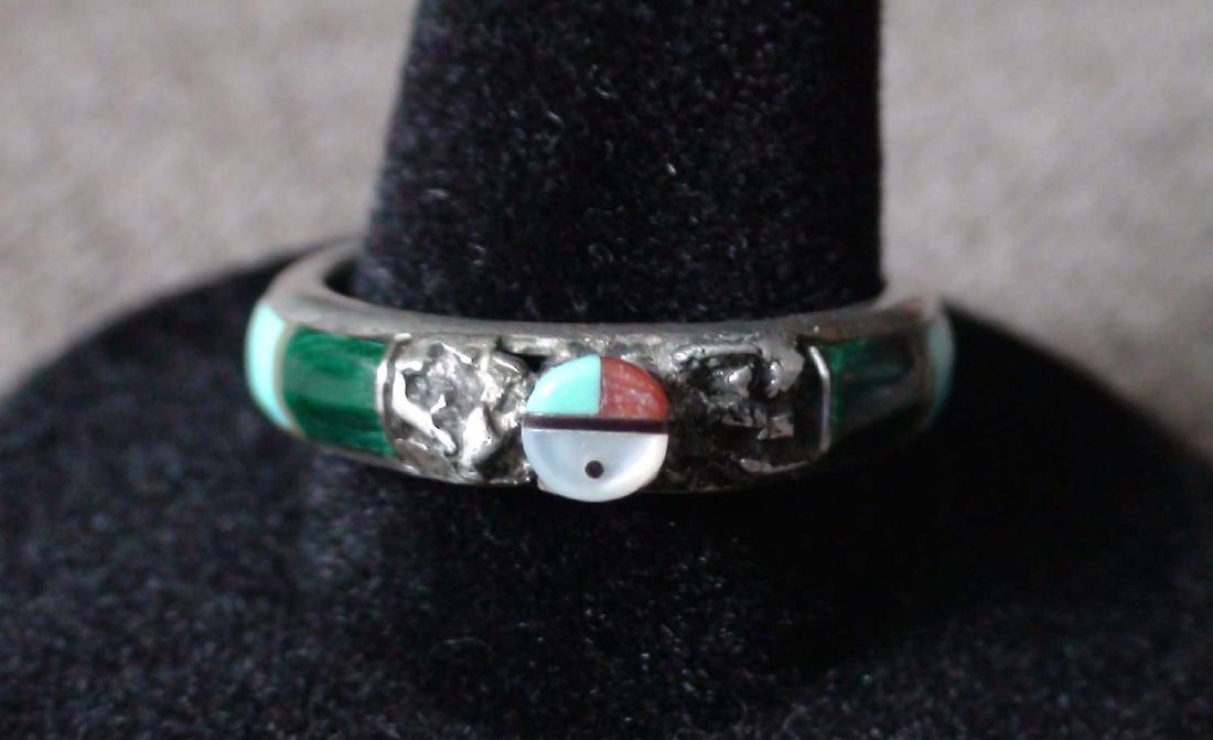 Native American Zuni Sterling Silver Turquoise Ring (1 of 5)