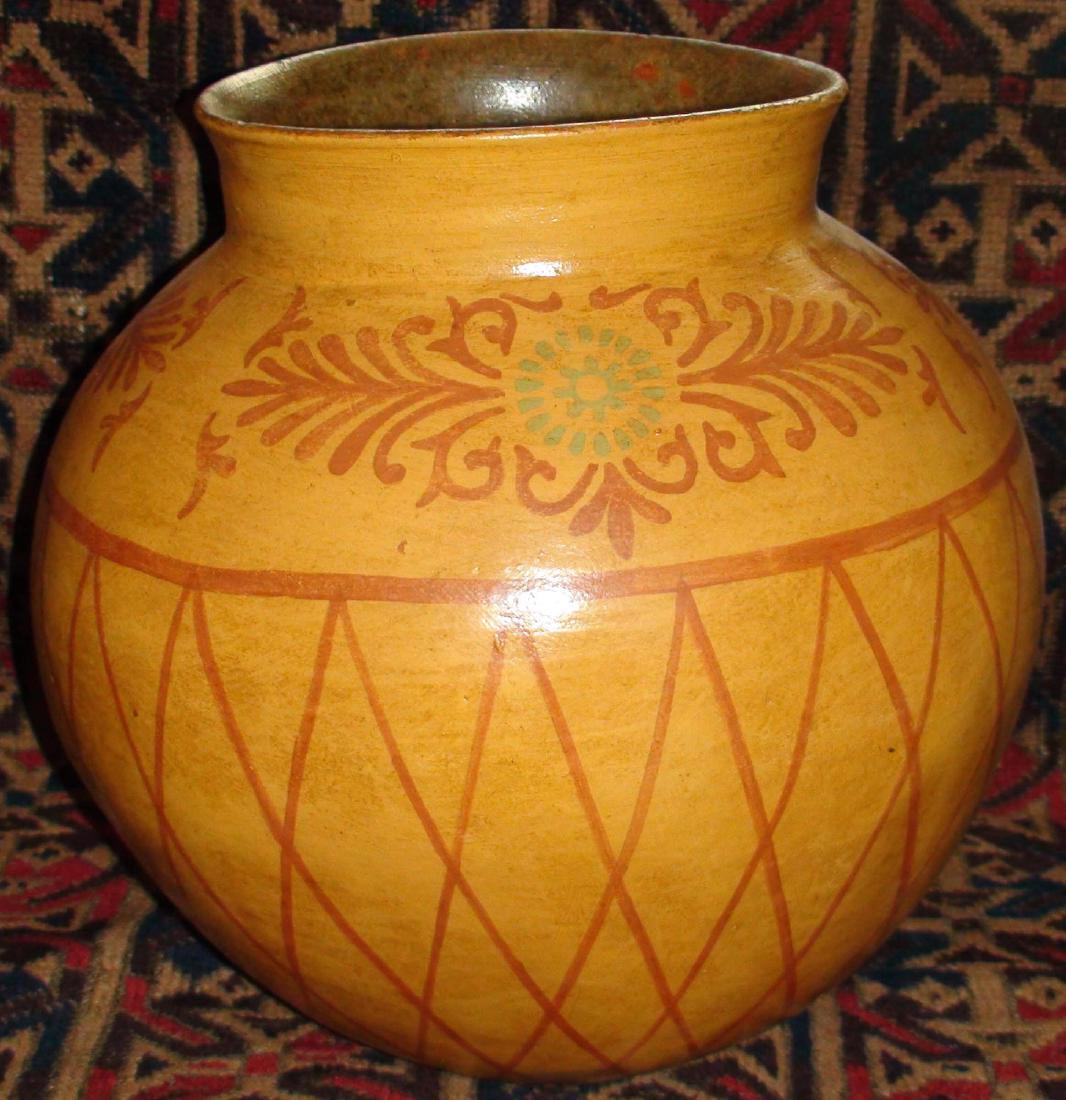 Vintage Hand Painted Mexican Talavera Olla Vase 14 X 13 (1 of 5)