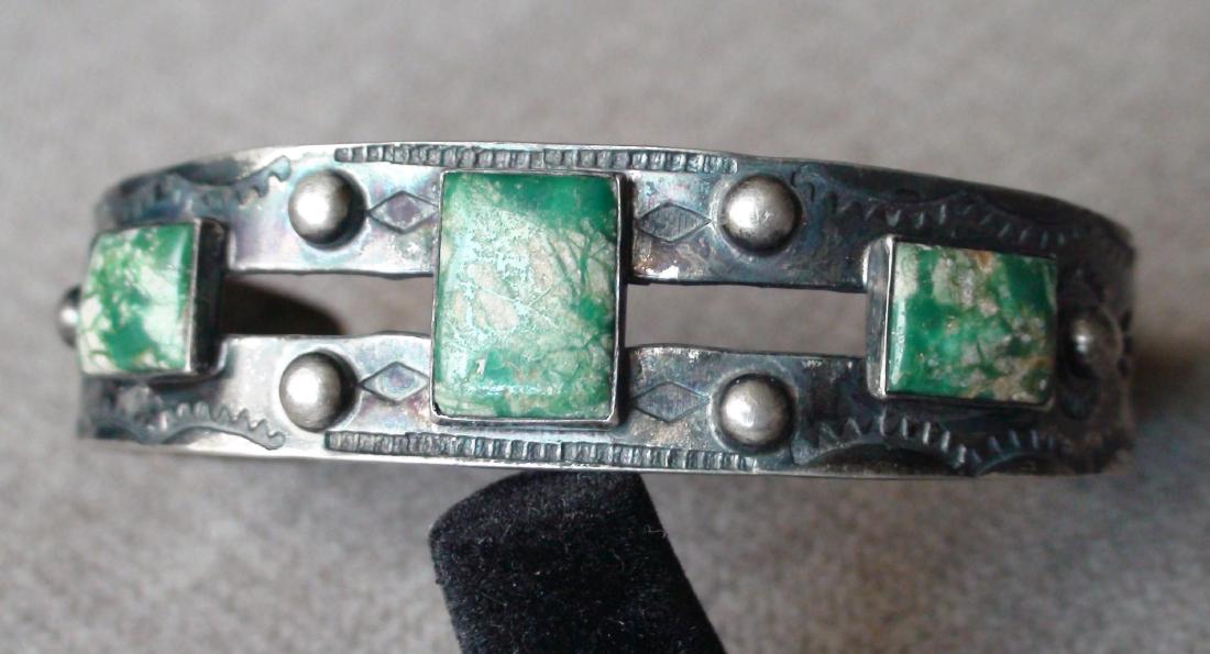 Native American Navajo Sterling Turquoise Bracelet (1 of 5)