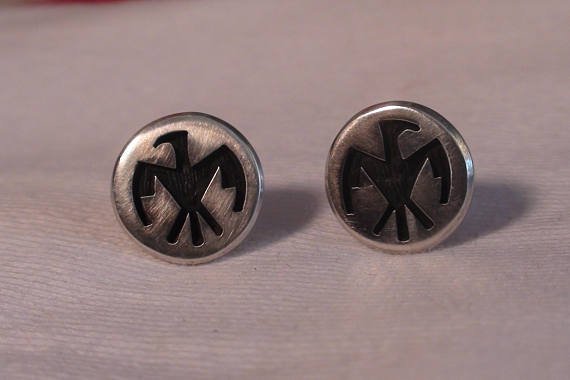 Native American Hopi Sterling Silver Earrings (1 of 3)
