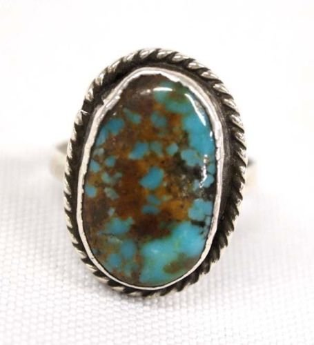 Native American Navajo Sterling Silver Turquoise Ring (1 of 2)