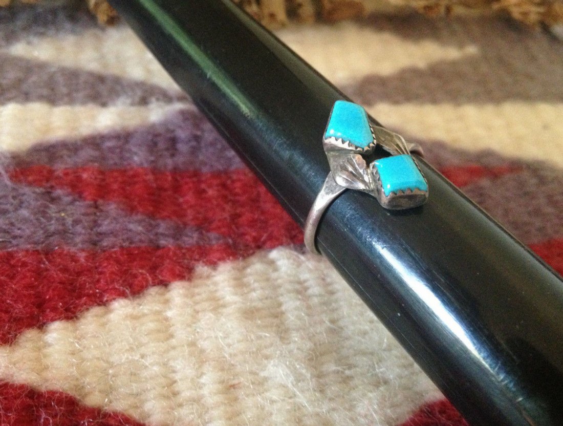 Native American Navajo Sterling Turquoise Stone Ring (1 of 4)