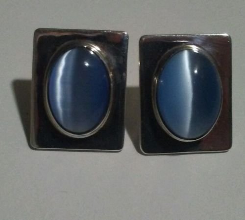 Vintage Taxco Sterling Silver Moonstone Earrings (1 of 2)