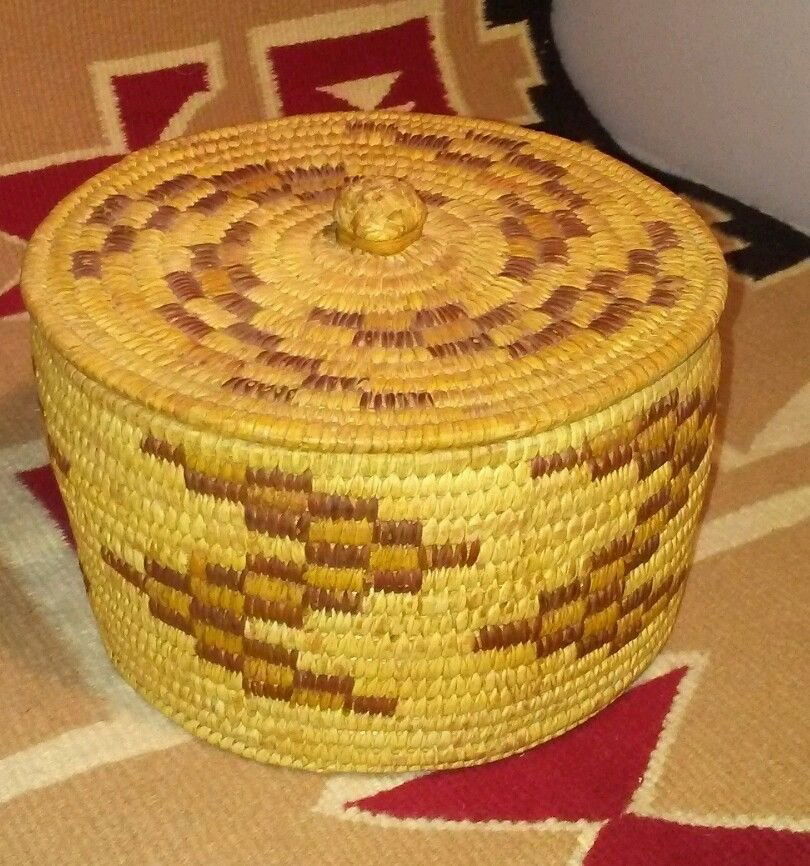 Antique Native American Pima Hand Woven Basket (1 of 5)