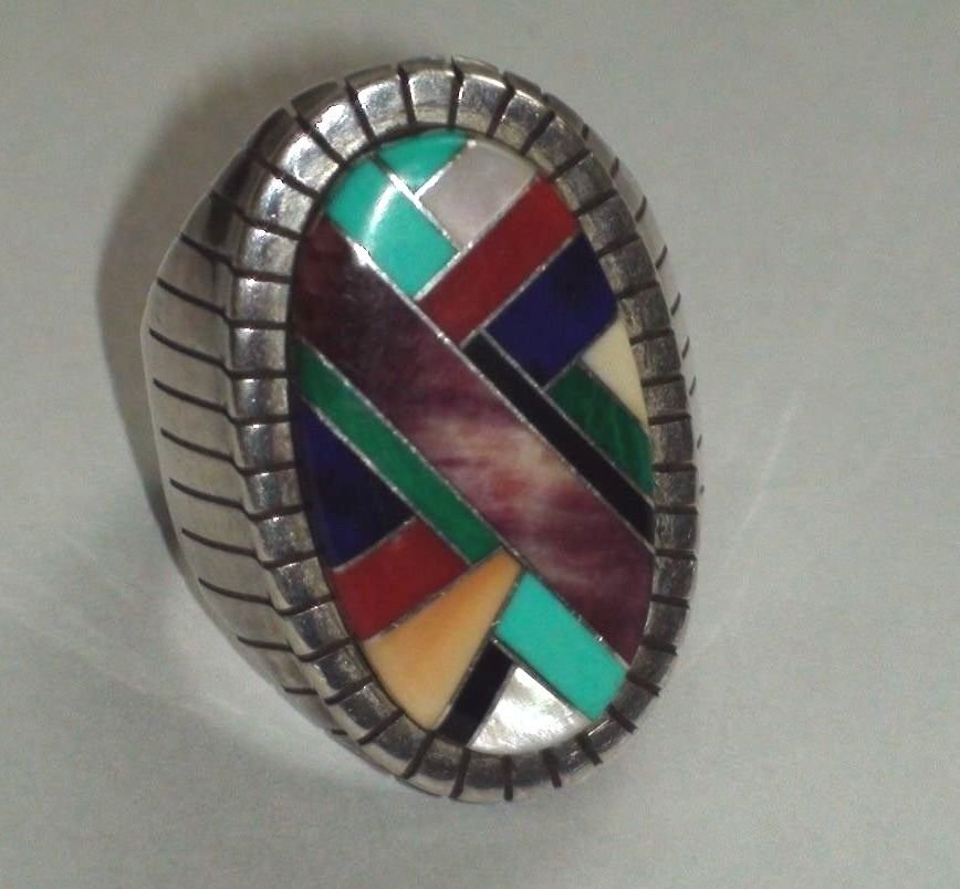Native American Navajo Sterling Silver Turquoise Ring (1 of 7)