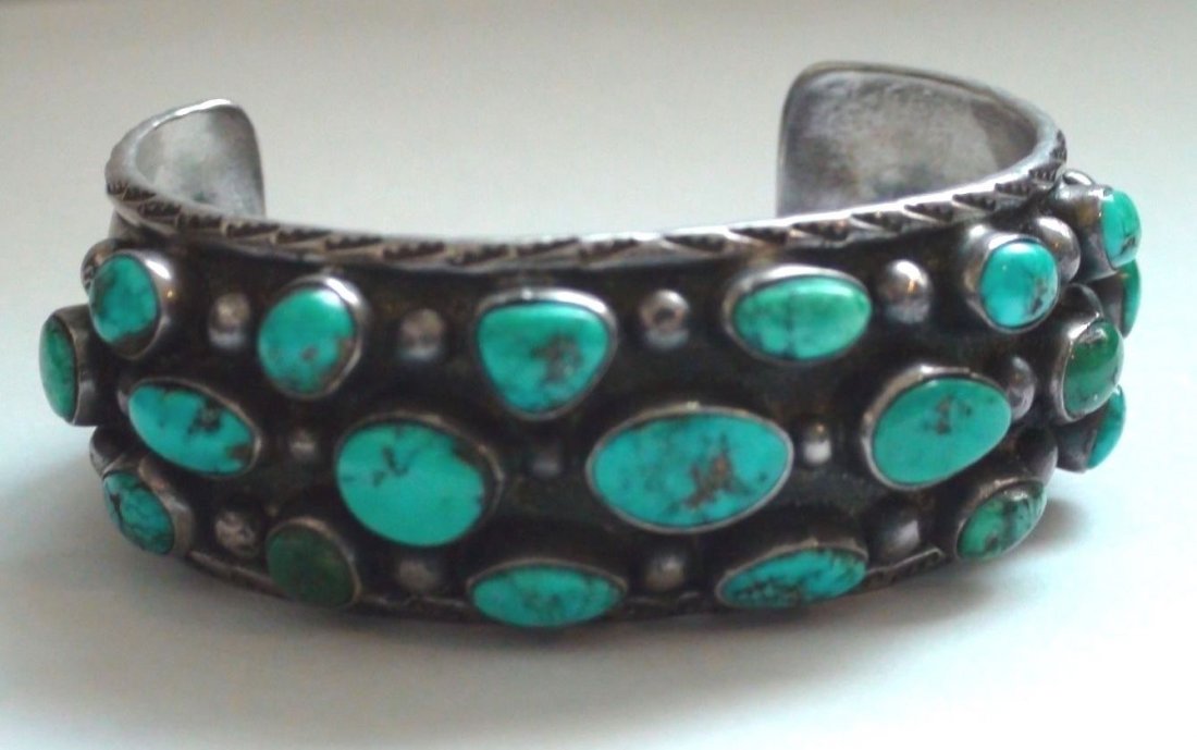 Native American Navajo Sterling Turquoise Bracelet (1 of 7)