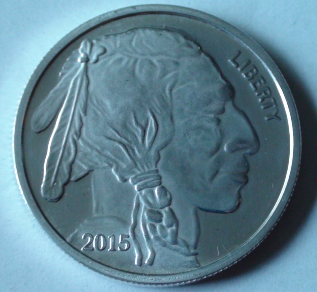 2015 Indian Head Buffalo .999 Silver One Troy Ounce (1 of 3)