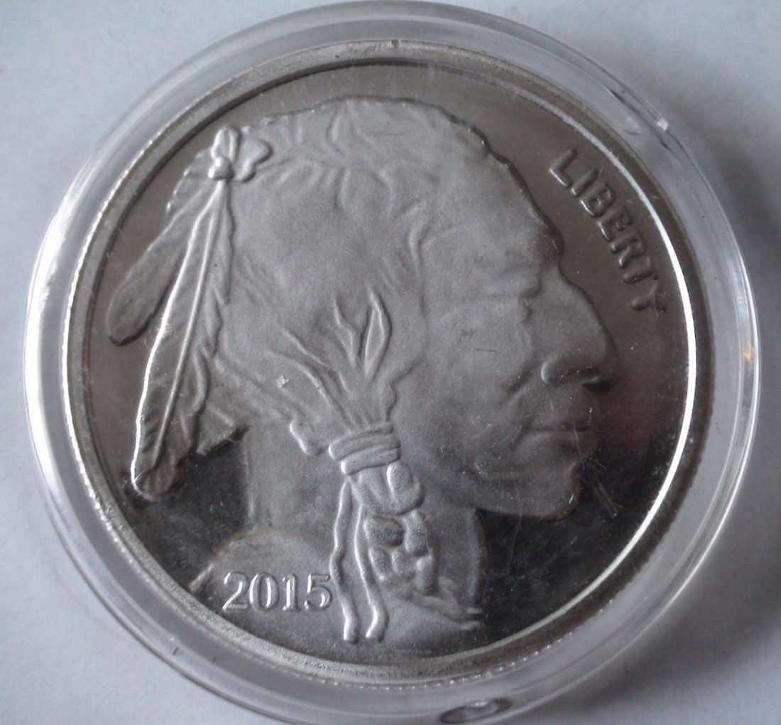 2015 Indian Head Buffalo .999 Silver One Troy Ounce (1 of 3)