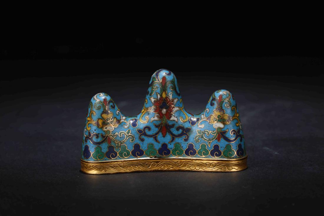 A Chinese CloisonnÃ© Brush Rest (1 of 9)