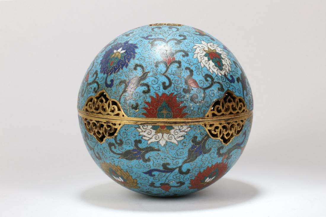 A Chinese Cloisonne Hand Warmer (1 of 5)