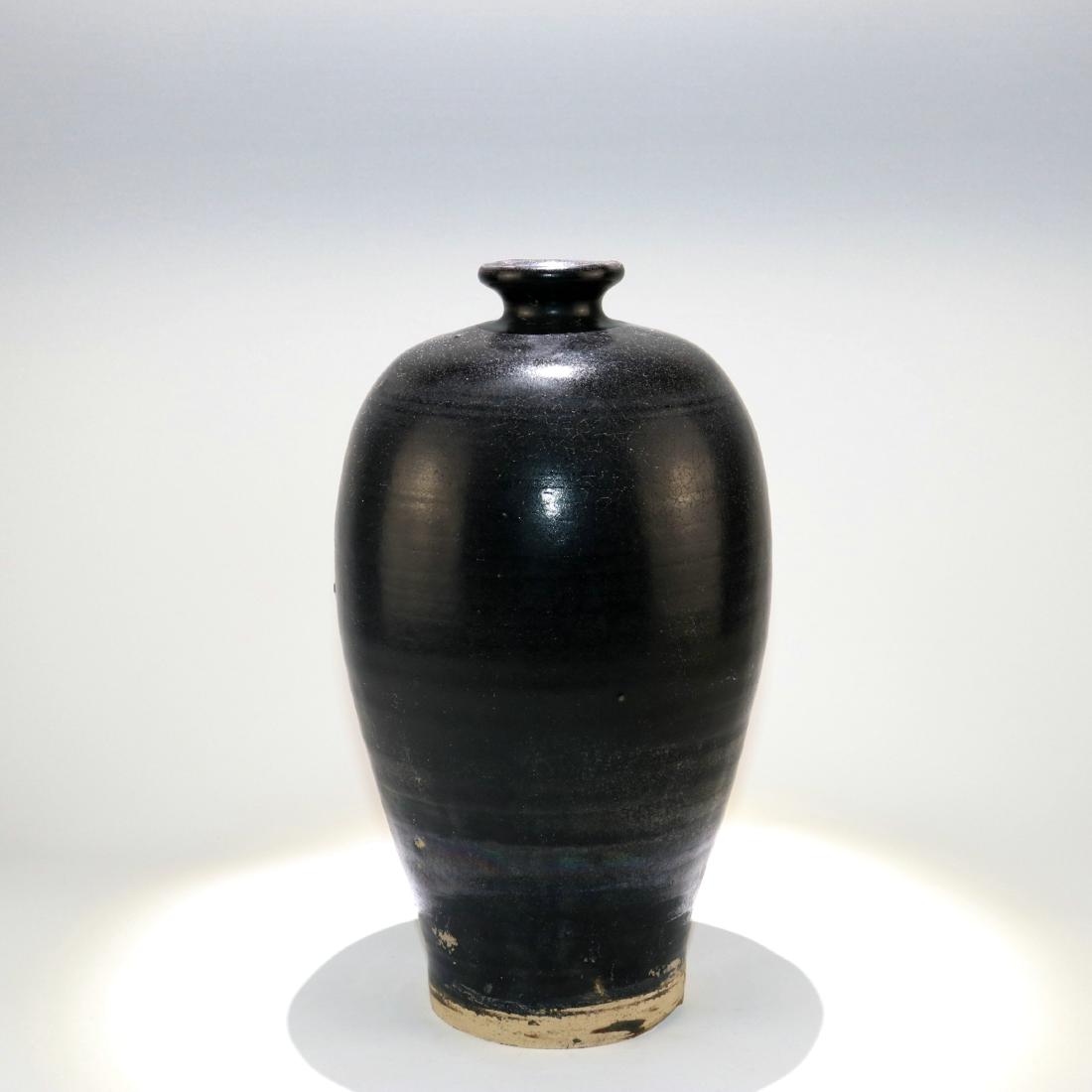 A Chinese Black Glazed Porcelain Vase (1 of 5)