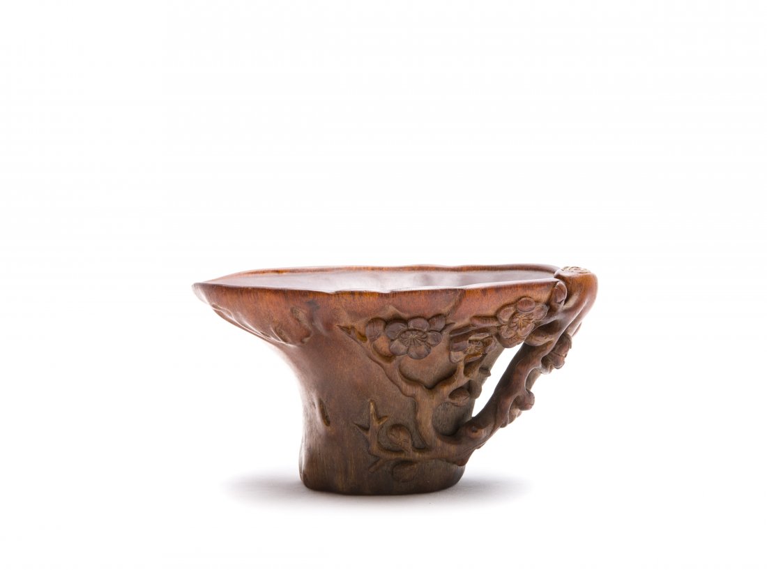 A Chinese Possiably Horn Cup (1 of 4)