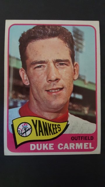 1965 Topps #261 Duke Carmel: EX+ Condition