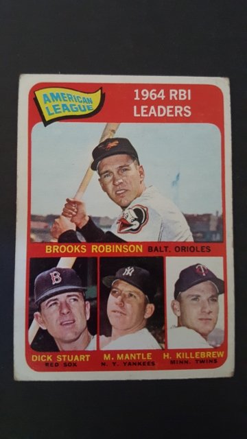 1965 Topps #5 AL RBI Leaders/Brooks Robinson/Harmon (1 of 1)