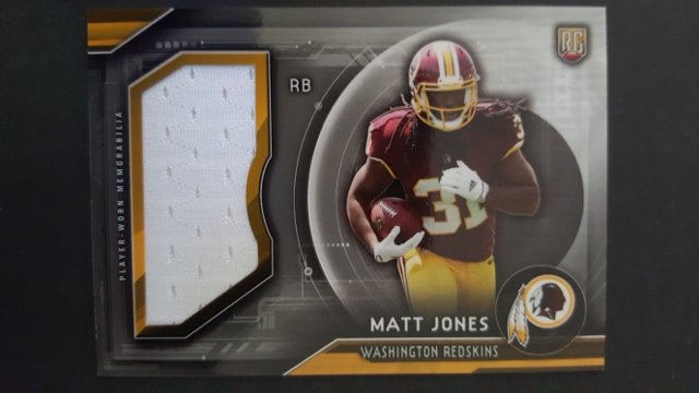 2015 Topps Rookie Jumbo Relics #RJRMJ Matt Jones (1 of 1)