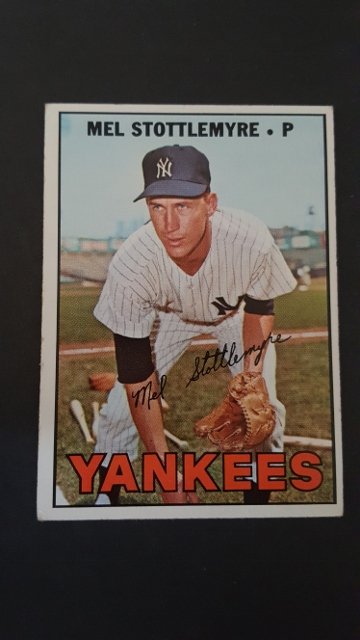 1967 Topps #225 Mel Stottlemyre: EX Condition