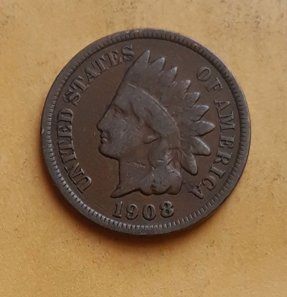 1908 Indian Head Penny (1 of 2)
