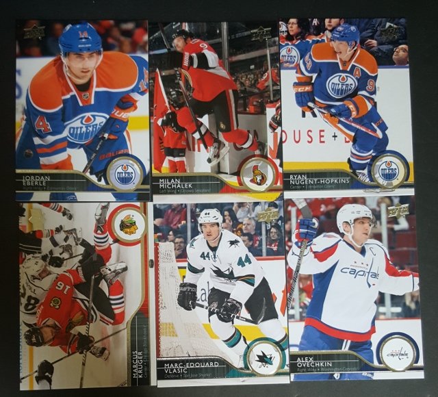 6 2014-15 Upper Deck Hockey Cards (1 of 1)