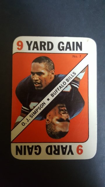 1971 Topps Game Inserts #7 O.J. Simpson (1 of 1)