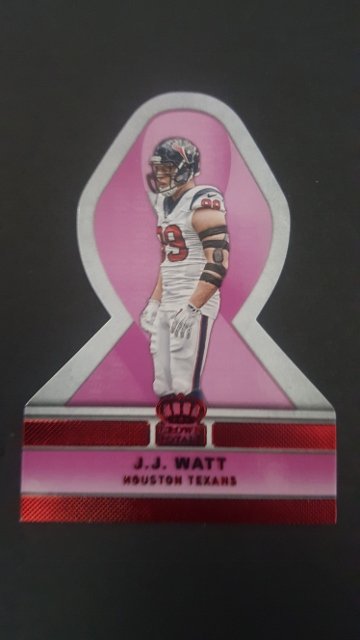 2015 Crown Royale Pink Ribbons Red #PR4 J.J. Watt: Mint Condition