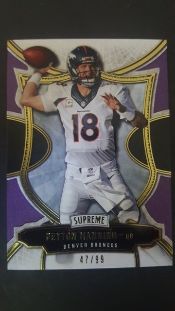 2015 Topps Supreme Violet #11 Peyton Manning (1 of 1)