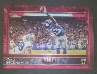 2015 Topps Chrome Pink Refractors #18 Odell Beckham Jr. (1 of 1)
