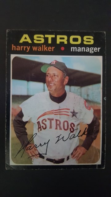 1971 Topps #312 Harry Walker MG: G Condition