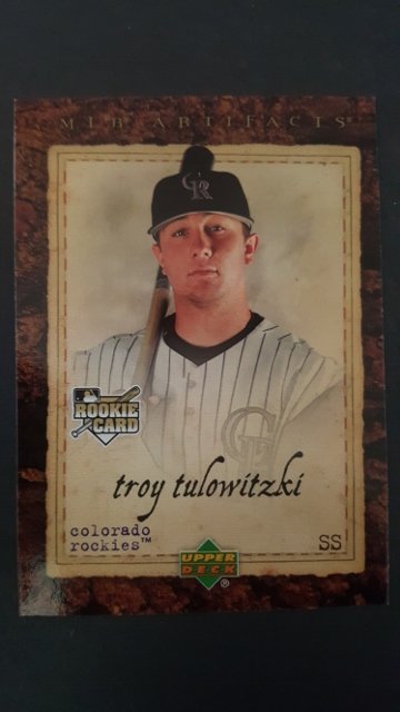 2007 Artifacts #100 Troy Tulowitzki Rookie Card (1 of 1)