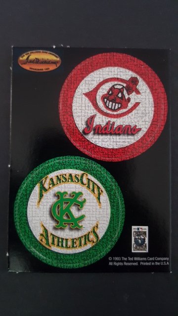 1993 Ted Williams POG Cards #9 Cleveland Indians/Kansas: Mint Condition