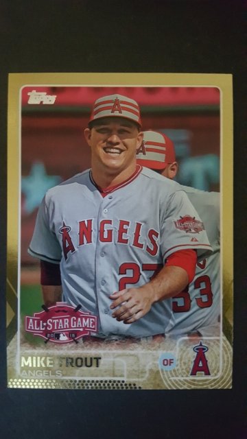 2015 Topps Update Gold #US364 Mike Trout (1 of 1)