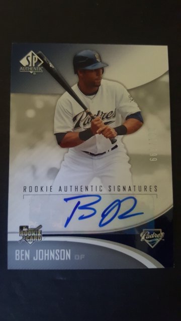 2006 SP Authentic #258 Ben Johnson Rookie Card: Numbered 307 of 399