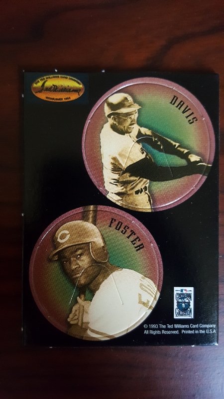 1993 Ted Williams POG Cards #25 Tommy Davis/George: Mint Condition