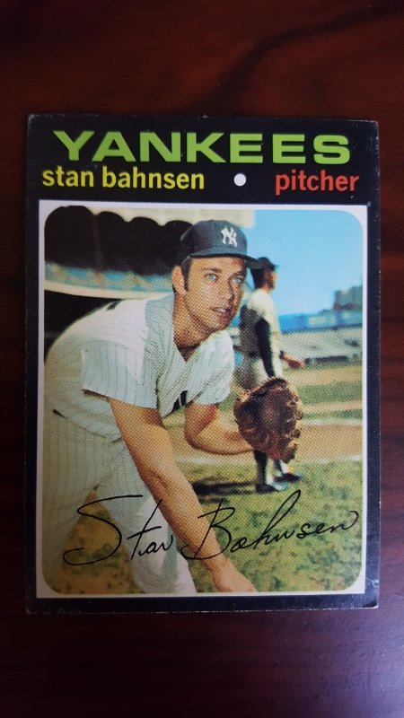 1971 Topps #184 Stan Bahnsen: VG+ Condition
