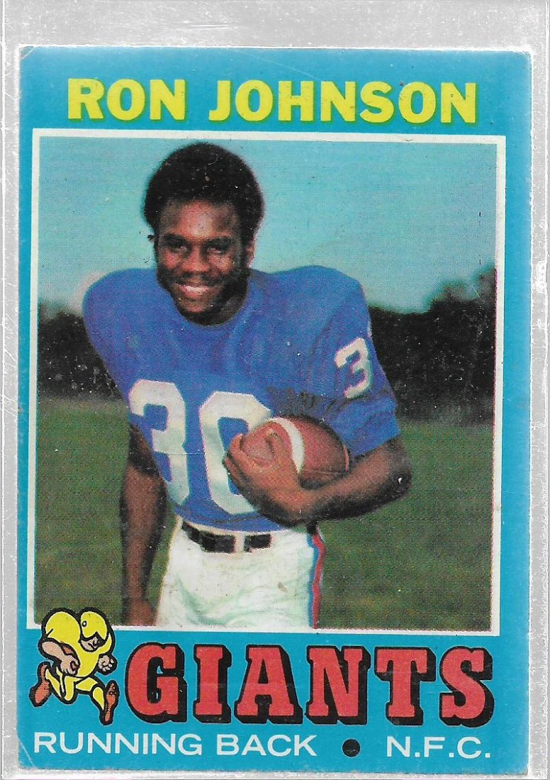 1971 Topps #51 Ron Johnson Rookie Card (1 of 1)
