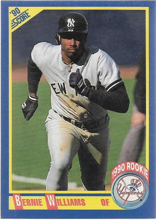 1990 Score #619 Bernie Williams Rookie Card (1 of 1)