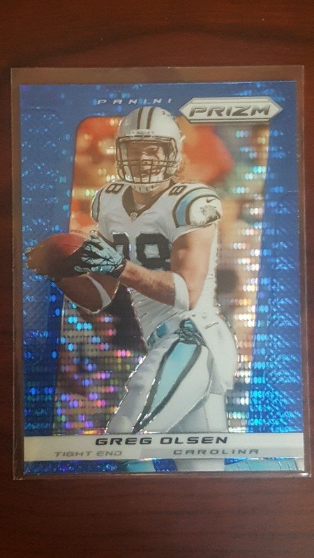 2013 Panini Prizm Prizms Blue Pulsar #138 Greg Olsen: Mint Condition