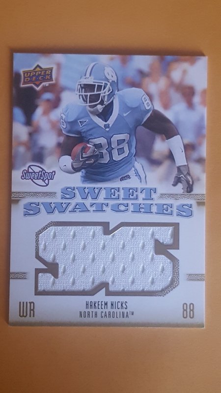 2010 Sweet Spot Sweet Swatches #SSW29 Hakeem Nicks: Mint Condition