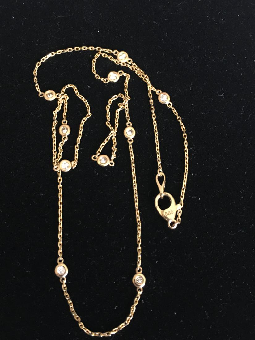 14kt yellow gold chain with diamonds (1 of 2)
