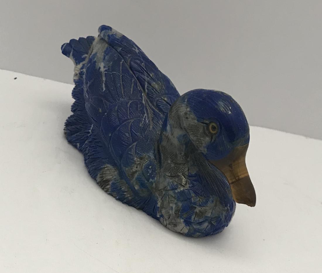 Antique Russian Lapis Lazuli Duck Statuelte (1 of 6)
