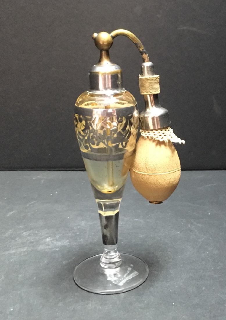 Vintage Crystal silver overlay Art Deco Atomizer (1 of 5)