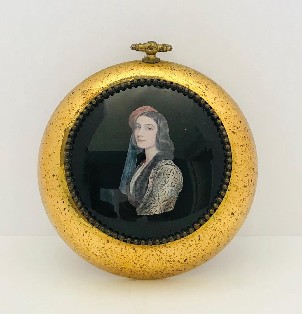 Vintage 1950s Victorian Woman wood wall plaque (1 of 3)