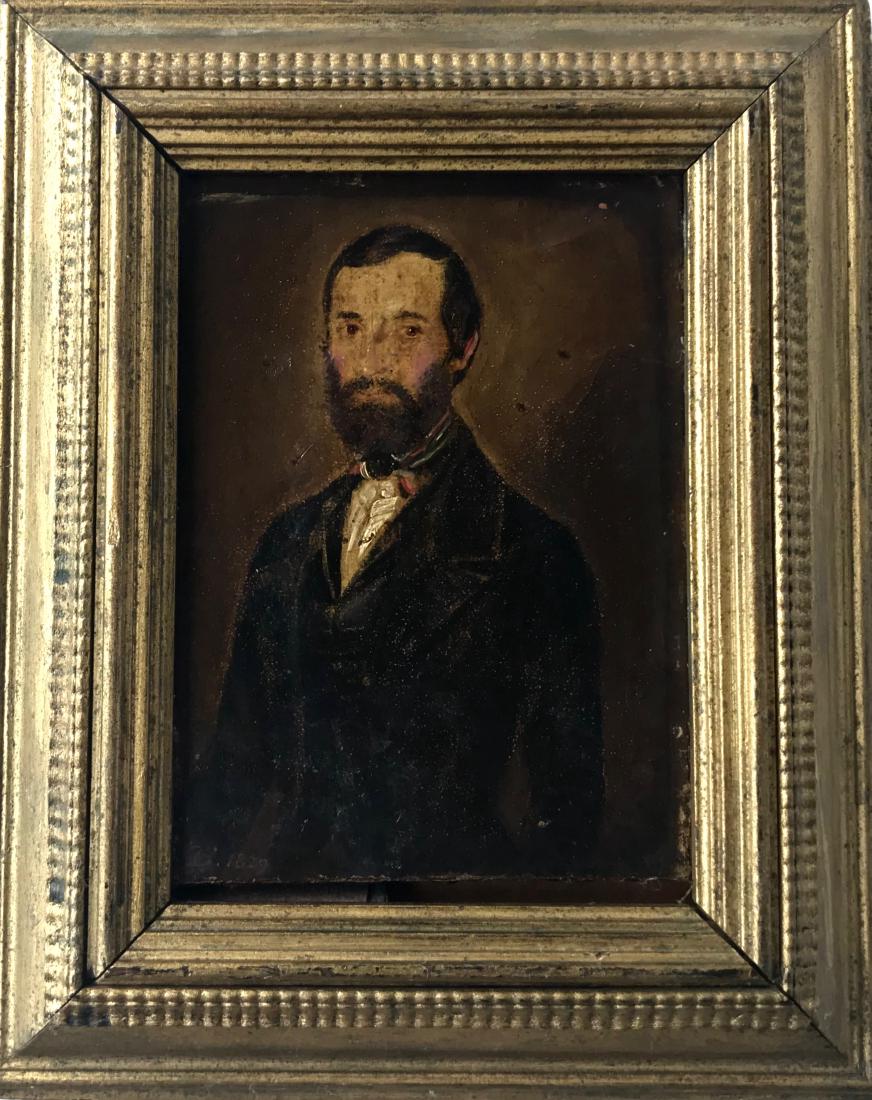American Potrait 19 Century signed monogram (1 of 5)