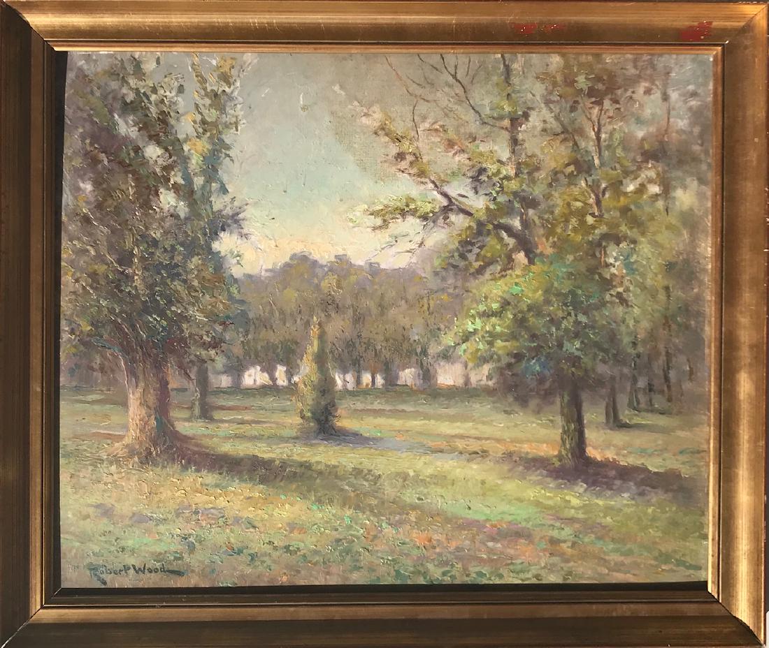 Oil on board painting signed Robert Wood (1 of 3)