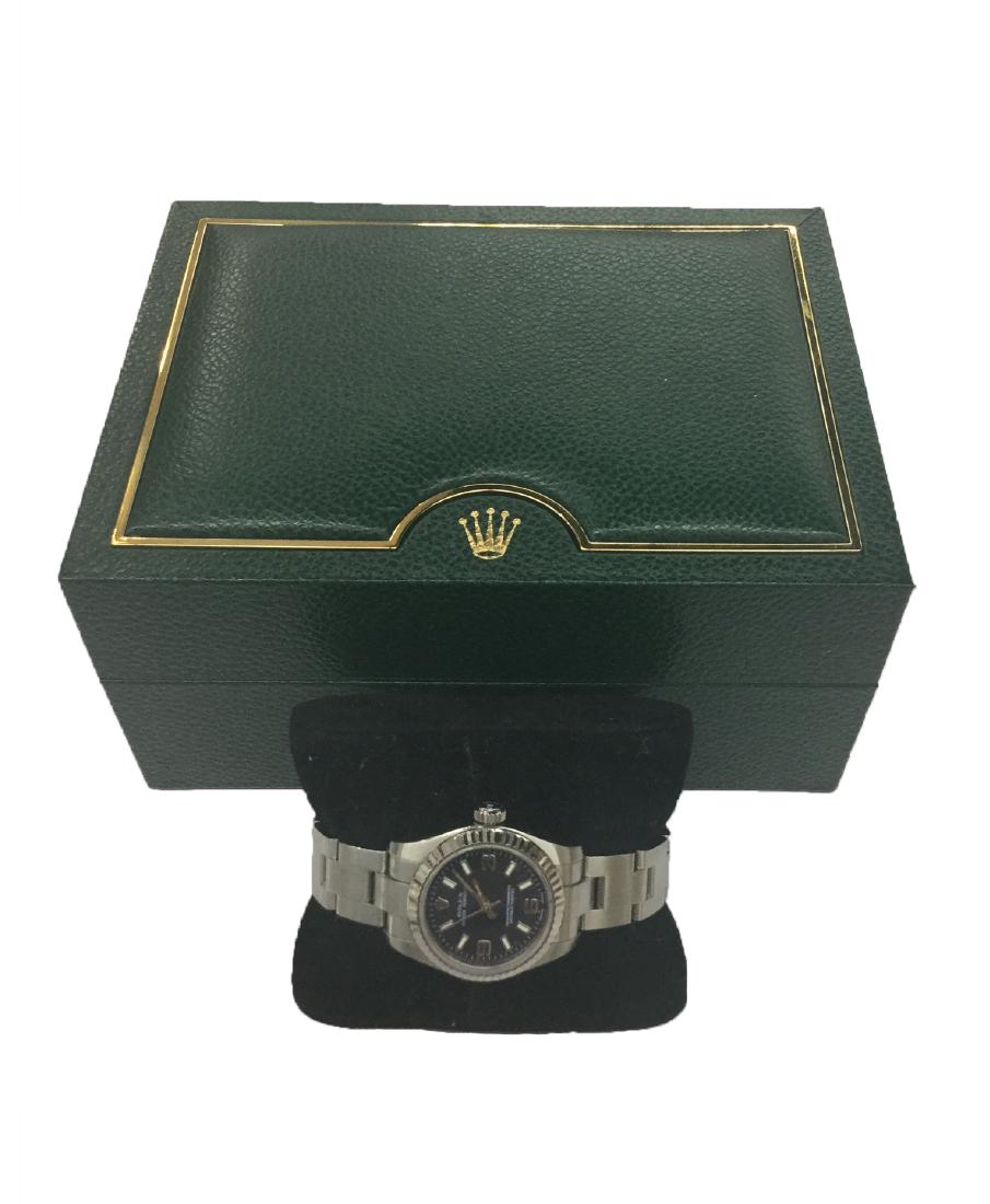 Rolex Oyster Perpetual No-Date Blue Arabic and Stick (1 of 3)