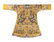 AN IMPERIAL YELLOW BROCADE EMBROIDERED SILK DRAGON ROBE