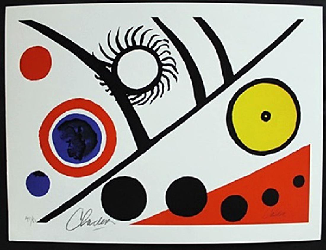 Lithograph By Alexander Calder: Authentic Lithograph bears the signature Approximately 12" x 16" In.